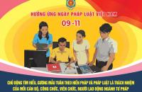 Các mẫu pano phục vụ hoạt động truyền thông hưởng ứng Ngày Pháp luật Việt Nam do Bộ Tư pháp thiết kế
