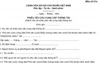 Trình tự, thủ tục cung cấp thông tin theo yêu cầu