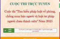 Phát động cuộc thi trực tuyến  “Tìm hiểu pháp luật về phòng, chống mua bán người và Luật Tư pháp người chưa thành niên”