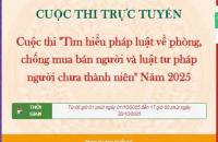 Công nhận kết quả Cuộc thi trực tuyến “Tìm hiểu pháp luật về phòng, chống mua bán người và Luật Tư pháp người chưa thành niên” năm 2025