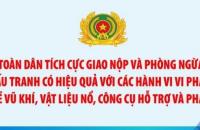 Cà Mau - Tuyên truyền, vận động thu hồi, phòng ngừa, đấu tranh với tội phạm, vi phạm pháp luật về vũ khí, vật liệu nổ, công cụ hỗ trợ và pháo những tháng cuối năm 2025