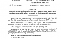 Bộ trưởng Bộ Tư pháp ban hành Thông tư hướng dẫn thi hành Quyết định số 25/2021/QĐ-TTg ngày 22/7/2021 của Thủ tướng Chính phủ quy định về xã, phường, thị trấn đạt chuẩn tiếp cận pháp luật