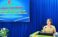 Cà Mau tập huấn triển khai bộ tiêu chí đánh giá chuẩn tiếp cận pháp luật và kỹ năng truyền thông chính sách cho cấp xã