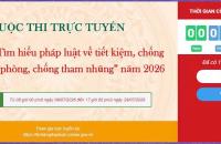 11.242 lượt thí sinh tham gia thi cuộc thi “Tìm hiểu pháp luật về tiết kiệm, chống lãng phí và phòng, chống tham nhũng” năm 2026
