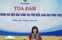 Kết quả triển khai công tác PBGDPL được xác định là một trong những tiêu chí đánh giá việc hoàn thành nhiệm vụ của cơ quan, đơn vị, địa phương, nhất là người đứng đầu cơ quan, đơn vị