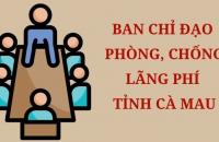 Cà Mau: Thành lập Ban Chỉ đạo phòng, chống lãng phí tỉnh