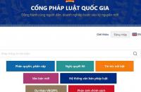 Quy chế tạm thời quản lý, vận hành, khai thác Cổng Pháp luật quốc gia