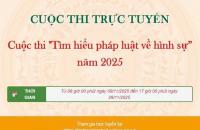 Phát động cuộc thi trực tuyến “Tìm hiểu pháp luật về hình sự” năm 2025