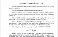 Sửa đổi, bổ sung nội dung mục 3, Quy định được ban hành kèm theo  Quyết định số 1731/QĐ-UBND