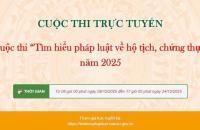 Phát động cuộc thi trực tuyến “Tìm hiểu pháp luật về hộ tịch, chứng thực” năm 2025
