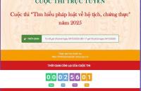 Công nhận kết quả Cuộc thi trực tuyến “Tìm hiểu pháp luật về hộ tịch, chứng thực” năm 2025