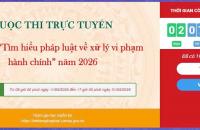 Hơn 13.000 lượt thí sinh tham gia thi cuộc thi “Tìm hiểu pháp luật về xử lý vi phạm hành chính” năm 2026