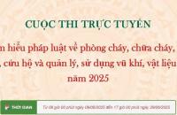 Công nhận kết quả Cuộc thi trực tuyến “Tìm hiểu pháp luật về phòng cháy, chữa cháy, cứu nạn, cứu hộ và quản lý, sử dụng vũ khí, vật liệu nổ” năm 2025