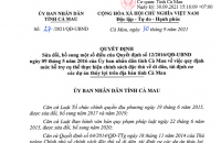 Bổ sung mức hỗ trợ thực hiện chính sách đặc thù về di dân, tái định cư các dự án thủy lợi trên địa bàn tỉnh Cà Mau