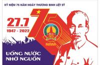 Tuyên truyền kỷ niệm 75 năm Ngày Thương binh - Liệt sỹ (27/7/1947 - 27/7/2022)