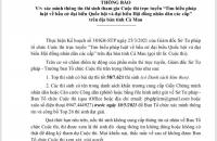 Công bố top 58/7.621 thí sinh làm bài tốt trong Cuộc thi trực tuyến “Tìm hiểu pháp luật về bầu cử” trên địa bàn tỉnh Cà Mau