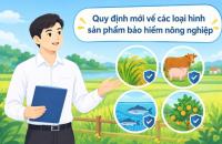 Quy định mới về các loại hình sản phẩm bảo hiểm nông nghiệp