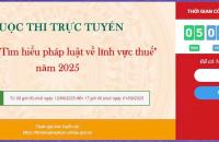 Công nhận kết quả Cuộc thi trực tuyến “Tìm hiểu pháp luật về lĩnh vực thuế” năm 2025