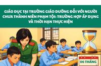 Giáo dục tại trường giáo dưỡng đối với người chưa thành niên phạm tội: Trường hợp áp dụng và thời hạn thực hiện