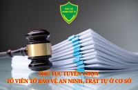 Thủ tục tuyển chọn Tổ viên Tổ bảo vệ an ninh, trật tự ở cơ sở