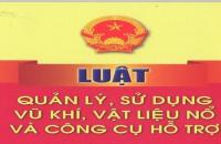 Cà Mau triển khai thi hành Luật Quản lý, sử dụng vũ khí, vật liệu nổ và công cụ hỗ trợ
