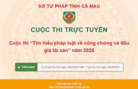 Công nhận kết quả Cuộc thi trực tuyến “Tìm hiểu pháp luật về công chứng và đấu giá tài sản” năm 2025