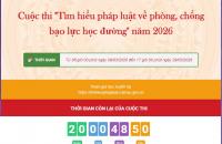 Phát động Cuộc thi trực tuyến “Tìm hiểu pháp luật về phòng, chống  bạo lực học đường” năm 2026