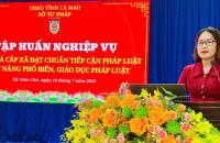 Cà Mau: Chủ động chỉ đạo, quyết liệt thực hiện nhiệm vụ xây dựng cấp xã đạt chuẩn tiếp cận pháp luật năm 2026