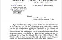 Thực hiện một số biện pháp phòng, chống dịch Covid-19 tại Bộ phận Một cửa các cấp