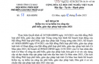 Kiểm tra công tác phổ biến, giáo dục pháp luật năm 2021