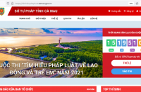 Tích cực hưởng ứng Cuộc thi trực tuyến  “Tìm hiểu pháp luật về Lao động và Trẻ em” năm 2021