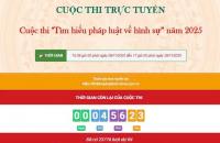 Công nhận kết quả Cuộc thi trực tuyến “Tìm hiểu pháp luật về hình sự” năm 2025