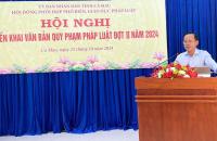 Hội nghị trực tuyến triển khai văn bản quy phạm pháp luật đợt II năm 2024