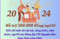 Hỗ trợ 500.000 đồng/người đối với một số cán bộ, công chức, viên chức, người lao động dịp Tết Nguyên đán Giáp Thìn năm 2024
