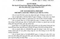 Kế hoạch hoạt động của Hội đồng phối hợp phổ biến, giáo dục pháp luật trung ương năm 2023