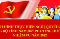 Tình hình thực hiện Nghị quyết của Đảng bộ tỉnh năm 2021   phương hướng, nhiệm vụ năm 2022