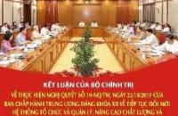 Kết luận của Bộ Chính trị về nâng cao hiệu quả hoạt động của các đơn vị sự nghiệp công lập
