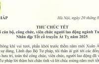Thư chúc Tết của Bộ trưởng Bộ Tư pháp