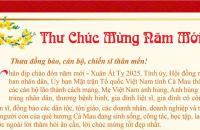 Thư Chúc mừng năm mới Ất Tỵ 2025