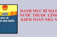 Danh mục bí mật nhà nước thuộc lĩnh vực Kiểm toán nhà nước