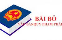 Công bố văn bản quy phạm pháp luật do Ủy ban nhân dân tỉnh ban hành quy định chi tiết hết hiệu lực toàn bộ