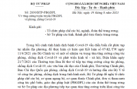 Bộ Tư pháp đề nghị tăng cường công tác PBGDPL về phòng, chống dịch bệnh Covid-19