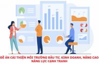 Sở Tư pháp ban hành kế hoạch triển khai thực hiện Đề án Cải thiện môi trường đầu tư, kinh doanh, nâng cao năng lực cạnh tranh tỉnh Cà Mau  giai đoạn 2021-2025, định hướng đến năm 2030  