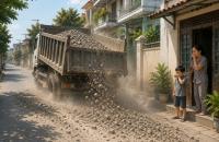 Câu chuyện pháp luật: Cát, đá rơi vãi - đừng để sự chủ quan  gây tai nạn giao thông
