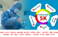 Truyền thông phòng, chống dịch COVTD-19 với thông điệp “Phát huy trách nhiệm người đứng đầu, quyết tâm hoàn thành các mục tiêu phòng, chống dịch năm 2021”