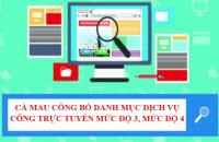 Cà Mau công bố Danh mục dịch vụ công trực tuyến mức độ 3, mức độ 4 