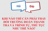 Hỏi: Khi nào thì cần phải thay đổi Trưởng đoàn thanh tra và trình tự, thủ tục như thế nào?