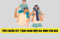 Quy định về khung tiêu chuẩn xét tặng danh hiệu “Gia đình văn hóa”,  “Thôn, tổ dân phố văn hóa”, “Xã, phường, thị trấn tiêu biểu”