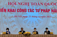 Bộ Tư pháp hội nghị trực tuyến toàn quốc triển khai công tác  tư pháp năm 2022