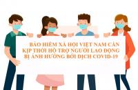 Bảo hiểm xã hội Việt Nam cần kịp thời hỗ trợ người lao động bị               ảnh hưởng bởi dịch COVID-19